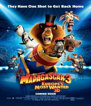 Madagascar 3 Europes Most Wanted (2012) Hindi Dubbed poster